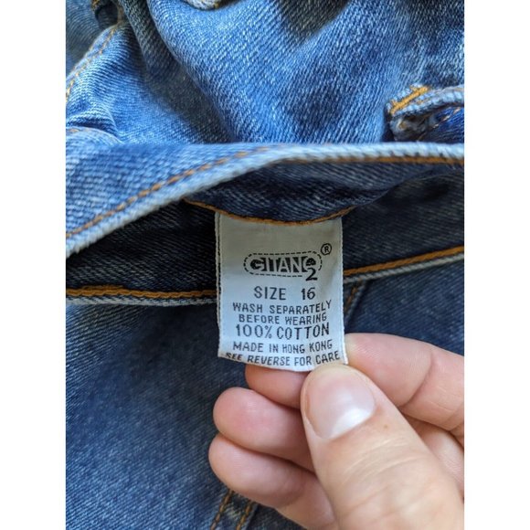 Gitano Vintage 90s Wide Leg Baggy Tapered High Waisted Denim / Size 30x28 - Picture 6 of 6